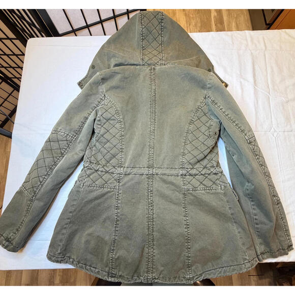 Vintage Women's Green Utility Military Jacket Guess Los Angeles Sz S - Picture 7 of 15